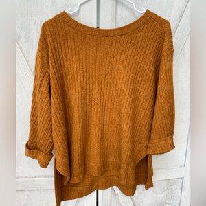 Umgee Ribbed Sweater Women’s Large Burnt Orange